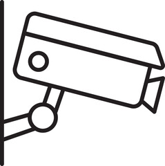 CCTV security camera illustration line icon