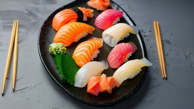 Elegant Sushi Presentation
