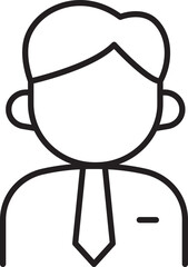 Minimalist business avatar illustration line icon