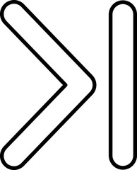 next botton line icon