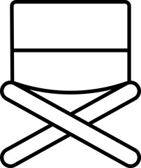 Director's chair icon illustration line icon