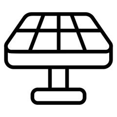 Solar power Line Icon