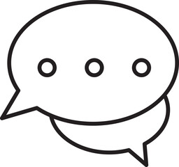 Speech bubbles with ellipsis design icon