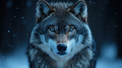 Wolves howling in the valley on a dark and windy night reveal their wild spirit and haunting call to the moonlit sky