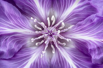 Close-up Purple Flower Center