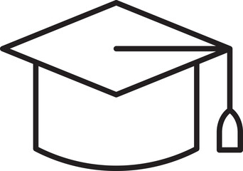 Graduation cap icon design. line icon