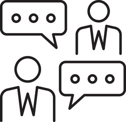 Communication concept with speech bubbles line icon