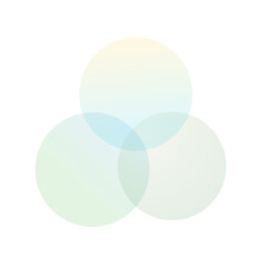 Interlocking colorful Spheres in Overlapping form