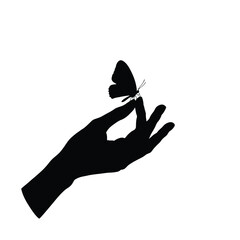 silhouette of a woman holding a cigarette