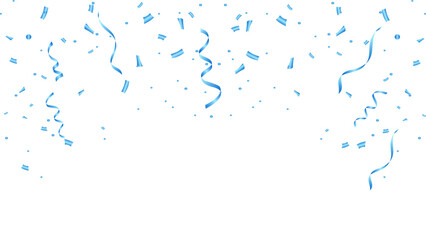 blue confetti party celebration background template