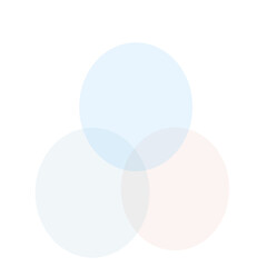 Light colourful Overlapping circles diagram art