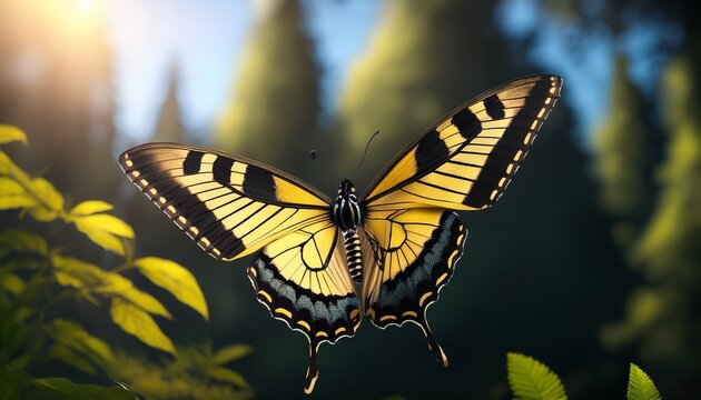 butterfly on a yellow flower