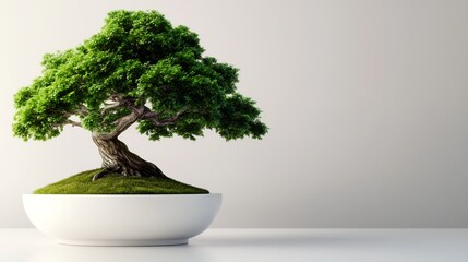 bonsai tree in a flowerpot