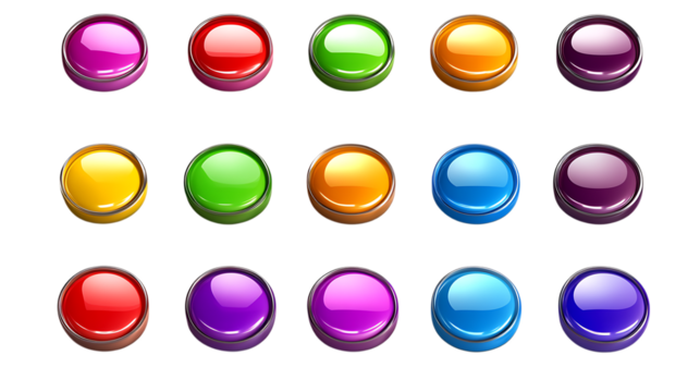 Colorful glossy buttons collection