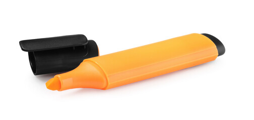 Bright highlighter and cap isolated on white