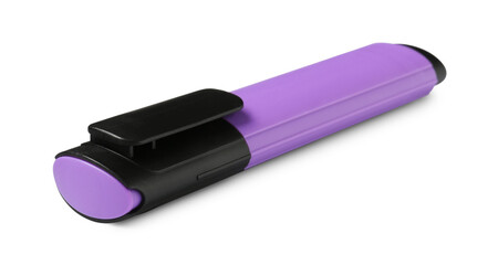 One bright highlighter isolated on white. School stationery