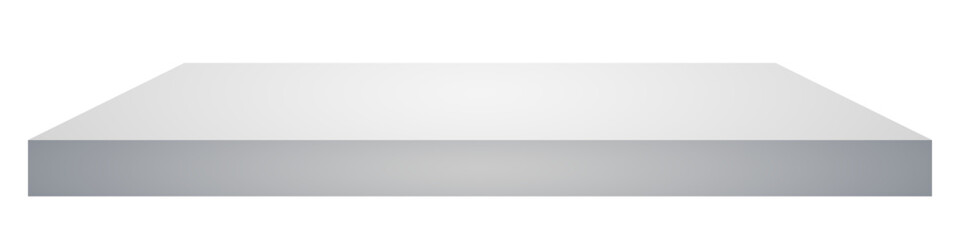 Empty white rectangular podium, top table mockup, modern pedestal and platform, concrete flooring stand stage, empty stages and podium stair 3d template for product presentation, cement shelf © dlyastokiv