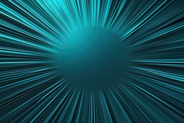 Fototapeta premium Dynamic Teal Blue Gradient Backdrop with Radiating Line Pattern and Smudged Texture Design
