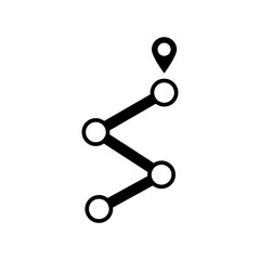 Navigation icon vector. Trip illustration sign. Location symbol. Pin logo.
