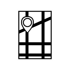 Navigation icon vector. Trip illustration sign. Location symbol. Pin logo.