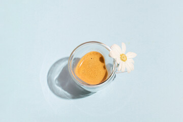 Caffè ristretto, short shot, springtime morning mood