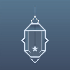 Elegant Arabic Lantern Vector – Islamic Lamp Ornament for Festive Designs-09