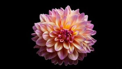 Fototapeta premium dahlia flower isolated on black background