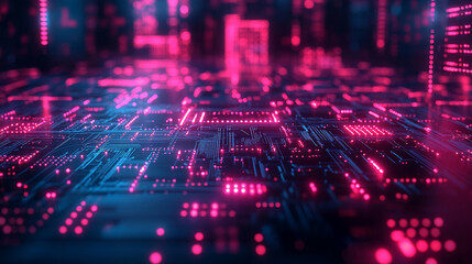 A futuristic highway with glowing light trails forming digital digits, symbolizing high-speed data transfer, rapid communication, and the evolution of digitization in modern technology.