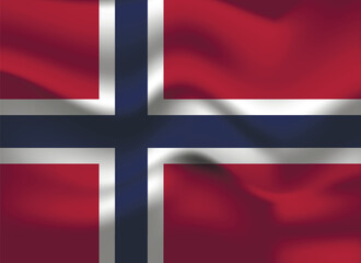 Obraz premium Flag of Norway. Norwegian national symbol in official colors. Template icon. Abstract vector background.