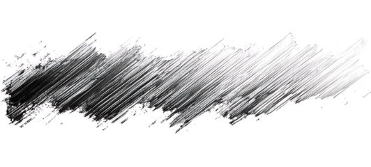 Isolated hand drawn black line sketch art texture on transparent background. high resolution PNG file