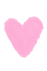 watercolor pink heart shape