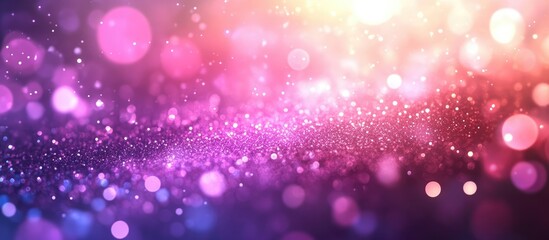 Abstract background with vibrant colors, bokeh, and glitter effect.  Multicolored bokeh and glitter particles create a stunning, festive look.  Warm and cool tones blend seamlessly