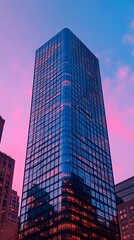 Obraz premium Skyscraper at Sunset in NYC