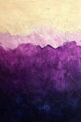 Dreamy lilac and pale yellow gradient artwork evokes a serene atmosphere in a modern space