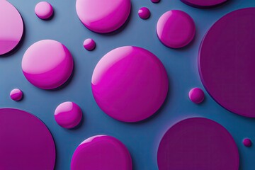 Vibrant Circular Visuals Featuring Bright Magenta Discs for Contemporary Branding Aesthetics