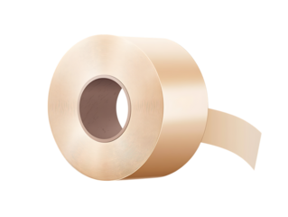 Roll of kraft paper tape. Packaging material.