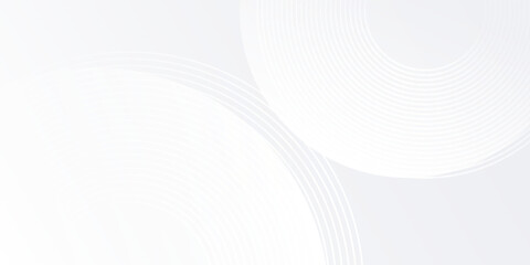 Modern white background circle lines. Digital future technology concept background abstract simple