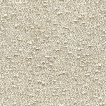 Retro boucle fabric texture cream seamless pattern, mid-century style realistic upholstery canvas background.