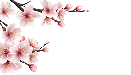 Obraz premium Stunning flower pattern with pink petals dancing against a clear backdrop