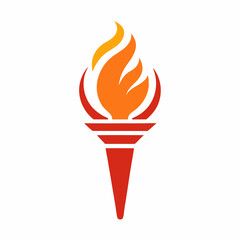 Torch Vector Icon &ndash; Flame Symbol for Power, Victory, and Achievement.