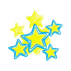 Obraz premium Bright star icon with vibrant colors, festive celebration concept