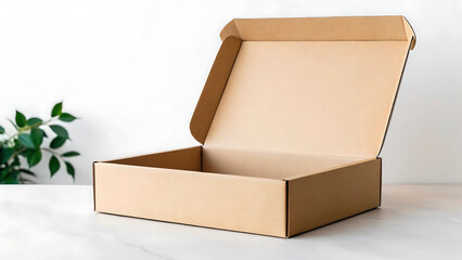 A mockup of a craft box with an open lid