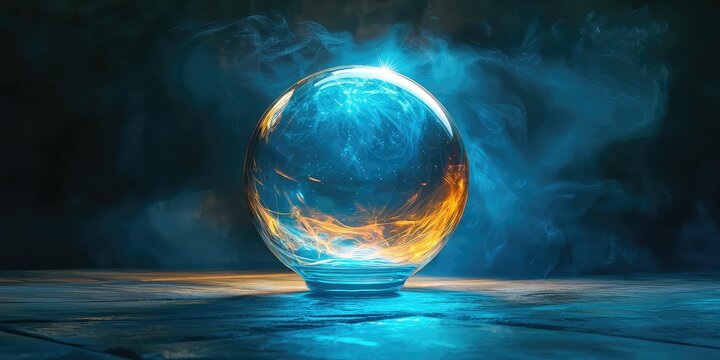 Fantasy-inspired glowing crystal ball symbolizing online reviews