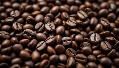 Fototapeta premium Fresh Roasted Coffee Beans - Aromatic Pile