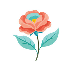 A watercolor rose flower vector illustration