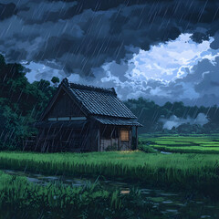 barn in the mountains