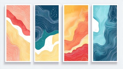 Abstract Coastal Wave Art Prints