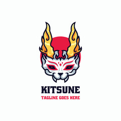 Kitsune Simple Mascot Logo