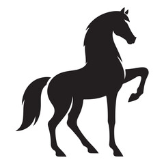 Elegant horse silhouette vector image of a majestic animal