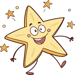 Cheerful Star Mascot